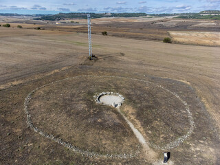 megalithic tomb of Los Zumacales, megalithic monument type cromlech of the Neolithic (around 5500 BC1​), Simancas, province of Valladolid,Castile and Leon, Spain