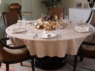 table setting for a dinner