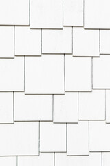 White Wooden Shingle Siding Background