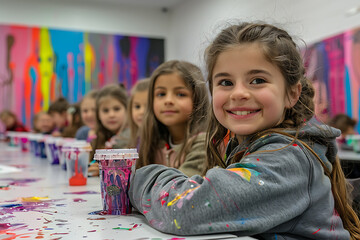 educational outreach, on world cancer day, schools are vibrant with activities, students creating murals and fostering empathy in classrooms