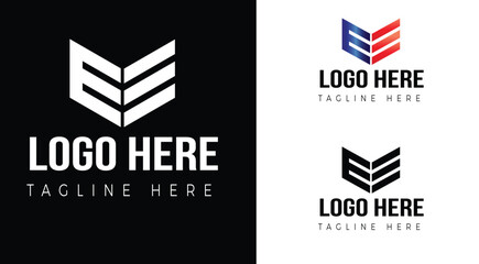 Capital letter E brand name logo. simple and unique.