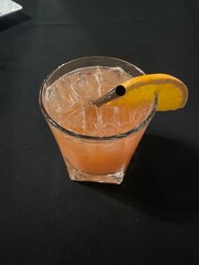 cocktail with orange slice