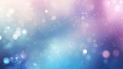 Sparkling Bokeh Lights on Dreamy Blue Background