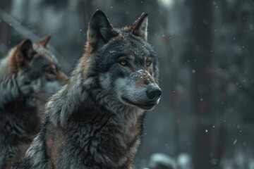 wolf  a wolf pack  wolf