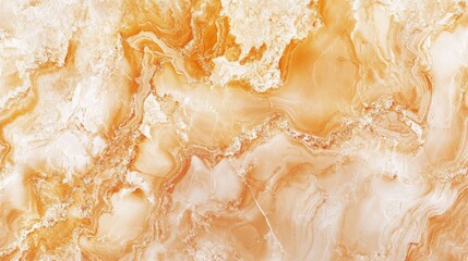 Obraz premium A stunning orange and cream veined onyx stone surface with a polished finish, showcasing natural beauty and elegance.