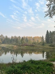 Sunset On the Lake After A Fire 