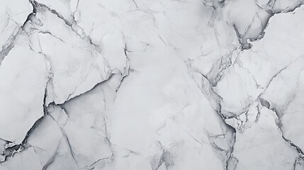Fototapeta premium Elegant white marble texture showcasing unique gray veining and natural cracks.