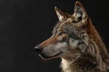 Fototapeta premium wolf Portrait of an European grey wolf Canis lupus lupus isolated wolf
