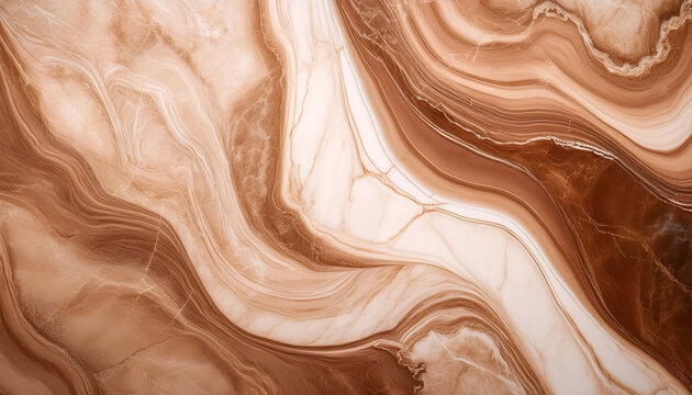 Elegant natural  mocha mousse marble with fluid patterns and textures