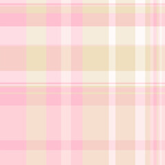 Faded fabric pattern seamless, gorgeous plaid vector check. Pretty texture background tartan textile in light and white colors.