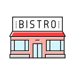 bistro street food cafe color icon vector. bistro street food cafe sign. isolated symbol illustration