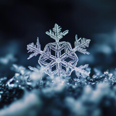 snowflake on blue