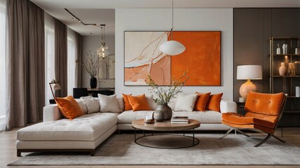 Interior design of modern living room