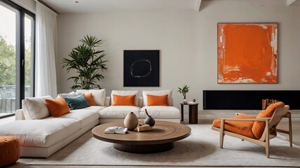 Interior design of modern living room