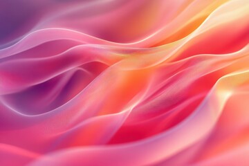 Obraz premium Soft and vibrant valentine's background with flowing silky textures in shades of pink and orange