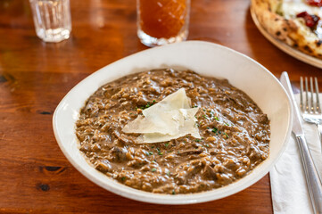 Mushroom Risotto with parmesan cheese