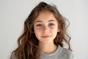 Naklejka premium portrait of a happy beautiful girl