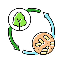 renewable wood pellets color icon vector. renewable wood pellets sign. isolated symbol illustration