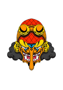 Cool scary oni mask