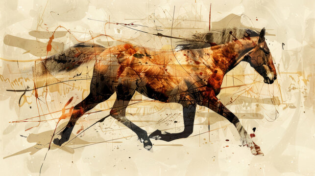 horse form, abstract.  