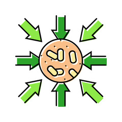 export wood pellets color icon vector. export wood pellets sign. isolated symbol illustration