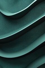 Luxurious Dark Green Backdrop with Fluid Curves and Subtle Waves