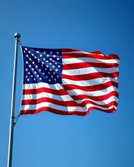 Obraz premium image d'un drapeau américain qui flotte dans les airs
