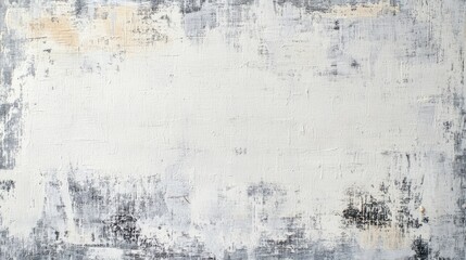 Fototapeta premium Subtle Light Grey Canvas. Abstract Distressed Texture for Creative Message Display