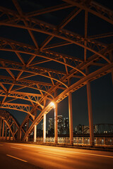 Traffic in the city at aight in Osaka