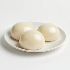 Traditional Chinese sweets fill a festive table, featuring shiny lotus seed paste buns ready to be enjoyed with fragrant tea. A vibrant atmosphere resonates with joy and culture