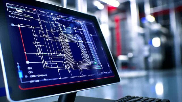 Close-up of a digital tablet screen with BIM software open, showcasing mechanical, electrical, and plumbing layouts in a high-rise building project