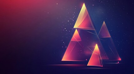 Abstract geometric shapes with vibrant colors and gradients, creating a modern digital aesthetic.