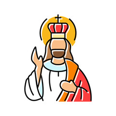 visitation of mary feast catholic holiday color icon vector. visitation of mary feast catholic holiday sign. isolated symbol illustration