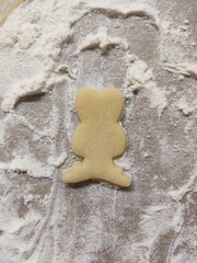 Christmas gingerbread in the shape of a bunny