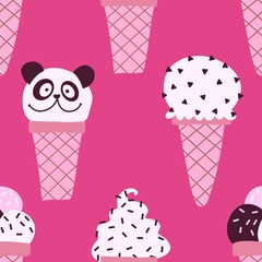 Christmas ice candy seamless ice cream pattern for wrapping paper and fabrics