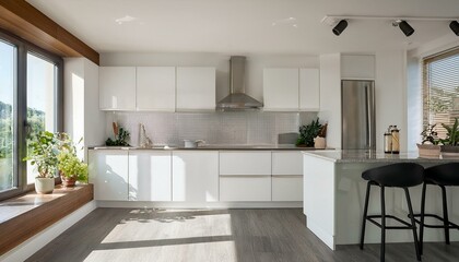 How to Incorporate a Pantry into Your White and Neutral Contemporary Kitchen for Extra Storage and Organization Solutions