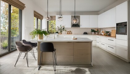 The Best Ways to Use Color Blocking in Your White and Neutral Contemporary Kitchen for a Modern and Stylish Look