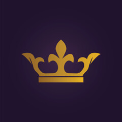 Golden Royal Crown Symbol