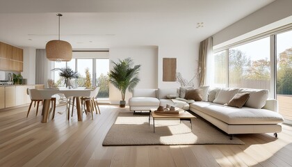 Fototapeta premium White and Neutral Living Room Organization Ideas for a Clutter-Free Home