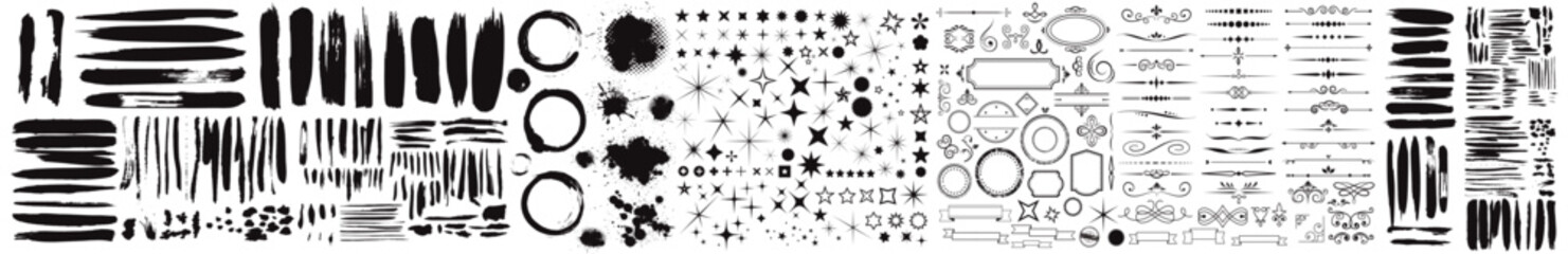 Black pen marker shapes 