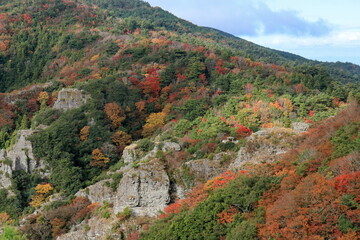 寒霞渓　四望頂展望台を眺める　（香川県　小豆島）