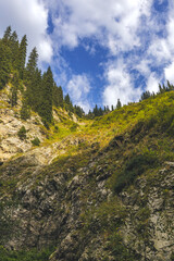 Blue sky and mountains