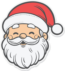 Art & Illustration cute drawing santa claus christmas holiday holding gift doodle cartoon