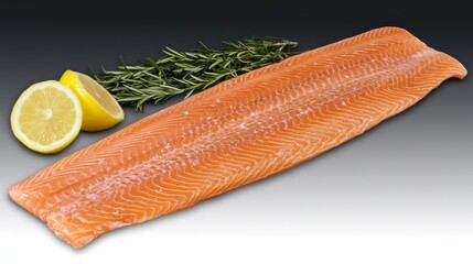 Delicious salmon fillet preparation kitchen food photography fresh ingredients top view culinary art