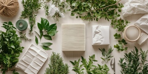 Fototapeta premium Herbs and plants for natural decoration.