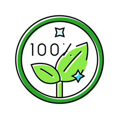 certified organic product label warning color icon vector. certified organic product label warning sign. isolated symbol illustration