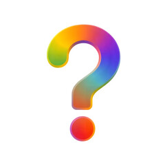 Naklejka premium Colorful question mark