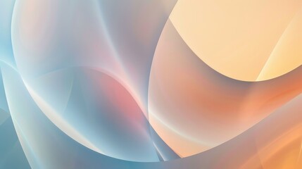 Obraz premium Abstract soft curves in pastel shades.