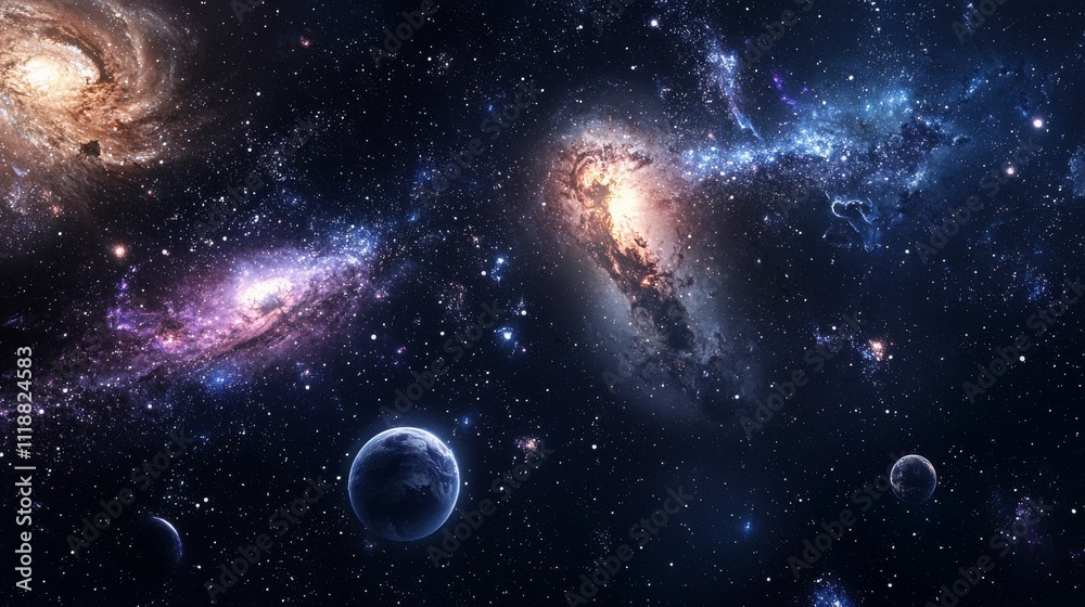 Canvas Prints a dark outer space backdrop