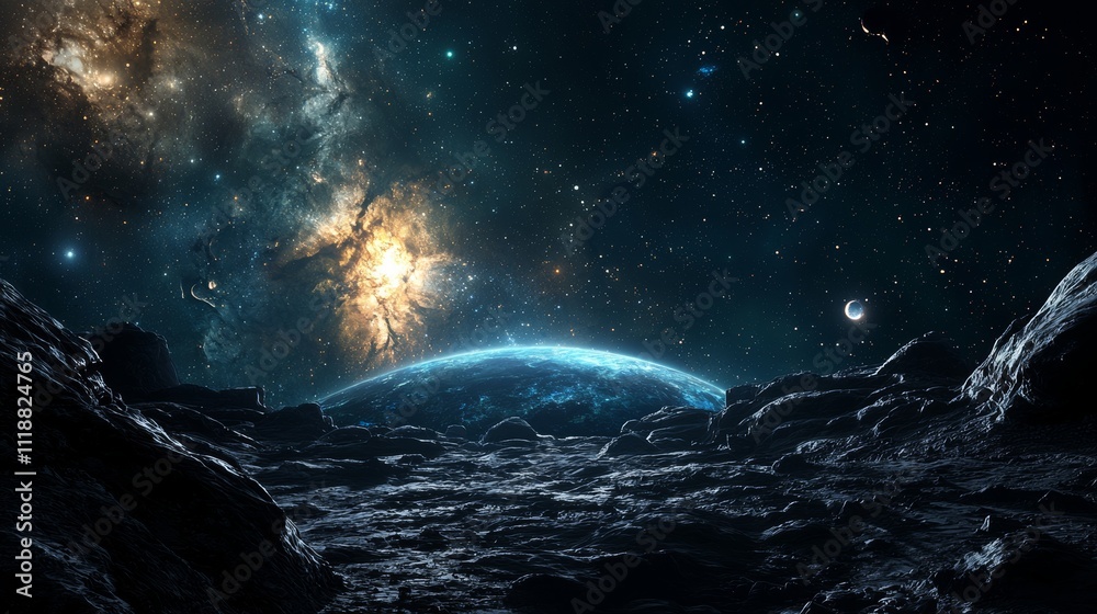 Canvas Prints a dark outer space backdrop